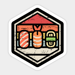 Retro Badge Sushi Sticker